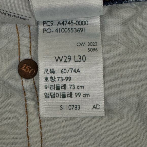 LEVI’S 501 150th Anniversary Edition Jeans W30 L29 Blue Straight Leg - Picture 8 of 12